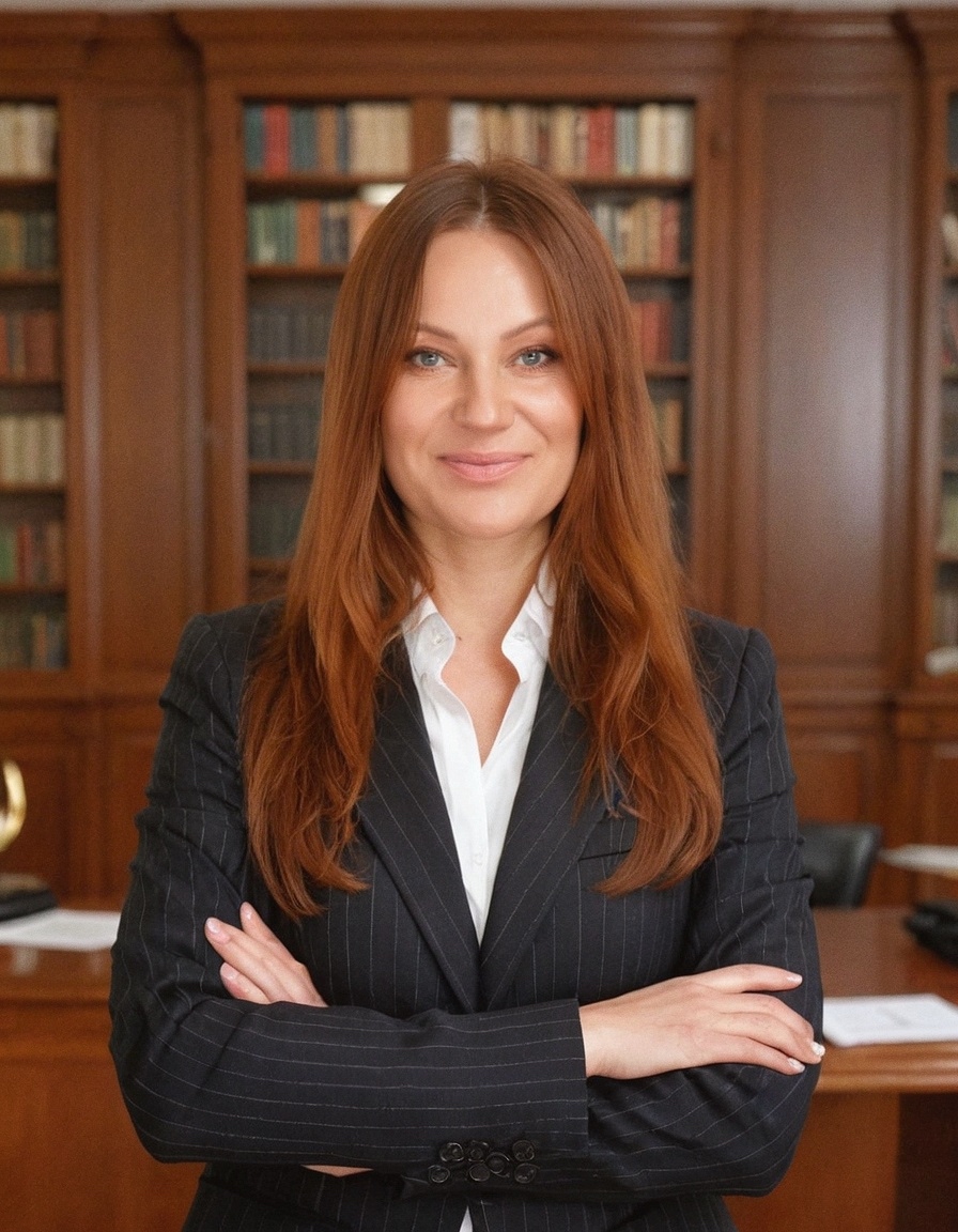 Nataliya Abolfathi in a library